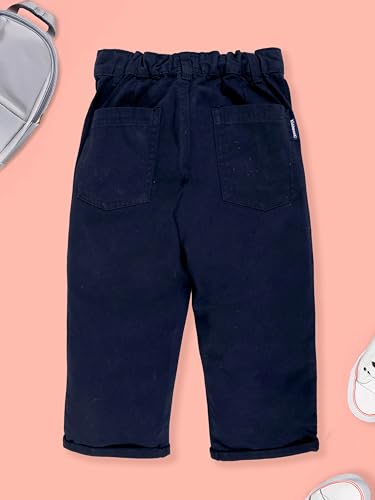 Image of KiddoPanti Boys 100% Cotton Twill Chinos Pant | Comfortable Regular Fit | 2 Side Pocket, 2 Back Pocket | Ankle Length | Back Elasticated Waistband with Button Zip Open Fly