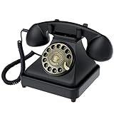 Bisofice Audio Gästebuch Hochzeit Telefon Retro Style Audio Gästebuch Telefon mit Wählscheibe, Unterstützen Sie Individuelle Audio-Nachrichten, für Hochzeiten, Geburtstage, Geständnisse,Partys