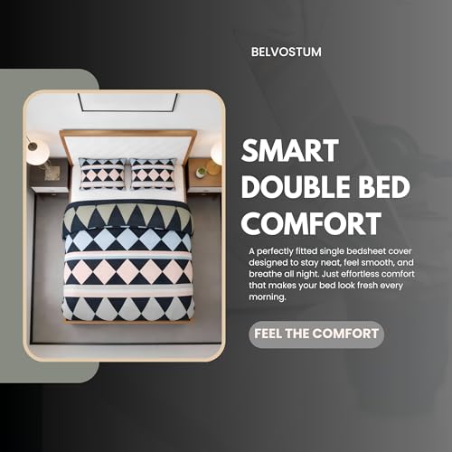 Image of 280 TC Luxurious Glace Cotton Duvet Cover /Comforter Cover /AC Quilt Cover King Size /Dohar /90 X100 Inches - (Blue)
