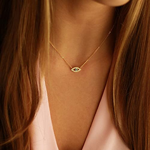 Collner 14K Gold Heart Pendant Necklace for Women Dainty Star Necklace Tiny Evil Eye Choker Necklace Boho Crescent Moon Necklace Minimalist Jewelry2