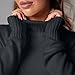 Women's Turtleneck Sweater Long Sleeve Pullover Bodycon Midi Sweater Dresses Fall Fashion Winter Casual Solid Tops S-XL Dark Gray