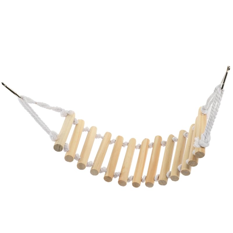 Housoutil 爬虫類はしご 木製吊り橋 11.81×3.94×0.79インチ 小動物用登り遊具 ヤモリ トカゲ カメ ハムスター 鳥ケージ装飾と運動促進用