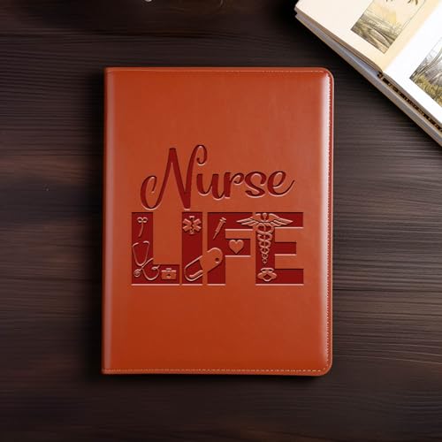 WHLBHG Presente de enfermeira, caderno de couro para enfermeiras, presente de semana para enfermeira