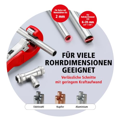KNIPEX TubiX Rohrabschneider 180 mm, 90 31 02 SB – Ansicht 5