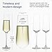 Vintorio GoodGlassware Champagne Flutes (Set Of 4) 8.5 oz – Tall, Long Stem, Crystal Clear, Classic, and Seamless Tower Design - Dishwasher Safe, Quality Sparkling Wine Stemware