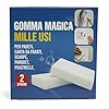 Terryshop74® Gomma Magica Mille Usi – 2 Spugne Rimuovi Macchie senza Detergenti per Pareti, Scarpe, Parquet, Piastrelle, Interruttori e Superfici Domestiche – Spugna Magica Abrasiva