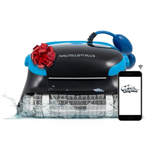 Dolphin Automatic Robotic Pool Vacuum Cleaner, Wall Climbing Scrubber Brush, Smart Navigation, Ideal for In-Ground Pools up to 50 FT in Length - Nautilus CC Plus Wi-Fi