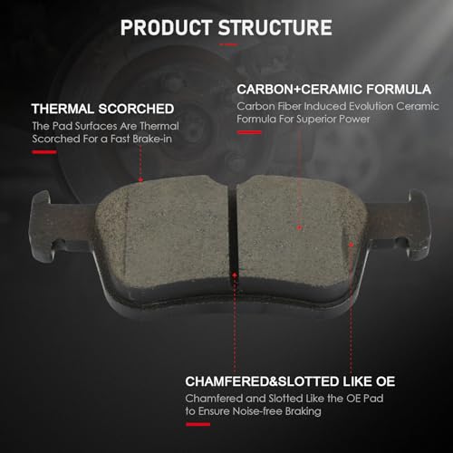 Image of cciyu D2102 Rear Ceramic Disc Brake Pads Kit For Chevrolet Colorado 2004-2008,For GMC Canyon 2004-2008,For Isuzu i-280 2006,For Isuzu i-290 2007-2008,For Isuzu i-350 2006,For Isuzu i-370 2007-2008