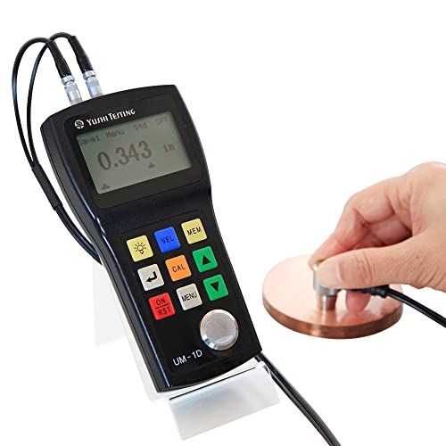 Yushi Um1 Series Um-1D Handheld Portable Ultrasonic Thickness Gauge Tester Meter 0.03'' To 12'' / Pt-08 Probe/Transducer P-E & E-E (Echo-Echo) Through Paint & Coatings #TOP2