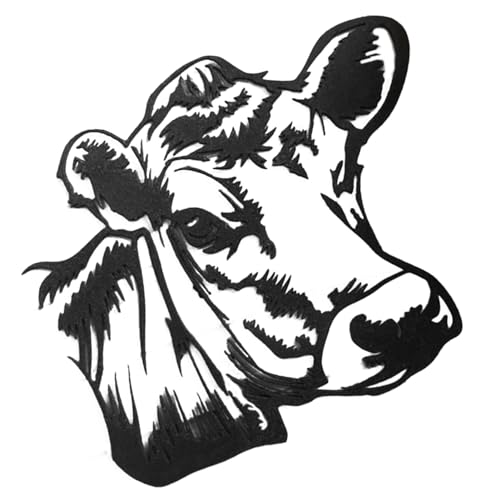 Vache à grandes oreilles métal pour mur extérieur terne - 6