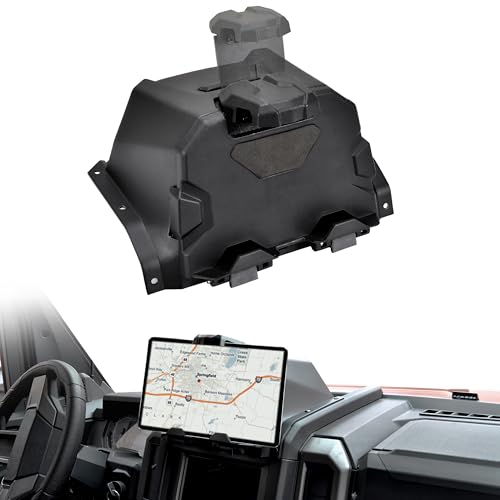 POKIAUTO Electronic Device Holder for Polaris Xpedition XP/XP 5/ADV/ADV 5 2024+, Adjustable Navigator Tablet Mount GPS Phone Holder with Storage Box for Polaris Xpedition 2024 2025 Accessories