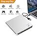 External CD DVD Drive LightScribe CD/DVD +/-RW Burner Player Writer Optical Disk Reader Portable CD DVD Drive for Laptop Mac MacBook PC Windows 11 10 Linux OS