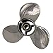 ARKDOZA Boat Propeller 10 1/4x11 Fit for Suzuki Outboard DF25-30 4 Stroke 3 Blades Stainless Steel Prop SS 10 Tooth Propel RH OEM NO: 58100-96420-019 10.25x11