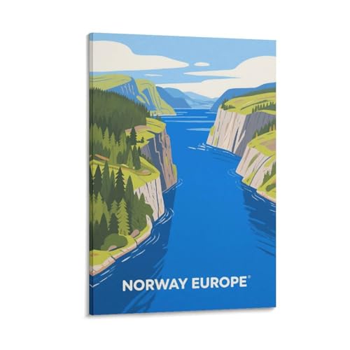 Norway Europe Vintage Travel Posters(1) 20x30inch(50x75cm) Wall Decor Painting Canvas Wall Art Living Room Poster Bedroom