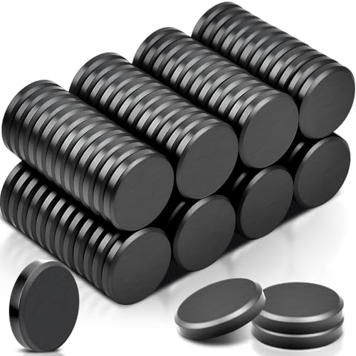100 Pack Strong Ceramic Round Magnets, Heavy Duty Small Magnets for Crafts, 18x3 mm (0.7''x0.12'') Industrial Circle Magnet for Craft Whiteboard