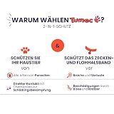 TUYNEC - Hundehalsband Leder mit Schutznetz für Flohhalsband Hunde, Hundehalsband das schützt und die Lebensdauer des Zeckenhalsbands für Hunde verlänger