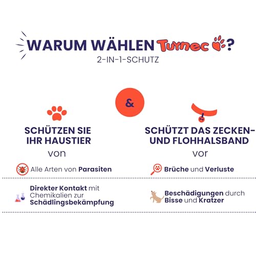 TUYNEC - Hundehalsband Leder mit Schutznetz für Flohhalsband Hunde, Hundehalsband das schützt und die Lebensdauer des Zeckenhalsbands für Hunde verlänger