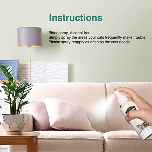 Everjoice Cat Deterrent Spray Indoor,Anti Scratch Spray With Bitter, Training Aid For Cat & Kitten, #TOP5