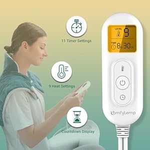 Heating Pad for Neck and Shoulders and Back, Comfytemp FSA HSA Eligible Weighted Electric Heat Pad for Pain Relief, 2.6lb Large Heated Wrap, 9 Heat Settings, 11 Auto-Off, Gifts for Women Men Mom Dad Heating Pad for Neck and Shoulders and Back Comfytemp FSA HSA Eligible Weighted Electric Heat Pad for Pain Relief 26lb Large Heated Wrap 9 Heat Settings 11 Auto Off Gifts for Women Men Mom Dad