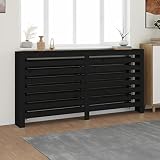 Tidyard Cubierta de Radiador Cubre Radiador Cubreradiador Moderno Estante Superior Cubierta para Radiador para Salón Pasillo Dormitorio Hogar Oficina Madera Negro 169x19x84 cm