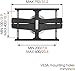Vogel's Next 7345 Design Full Motion TV Wall Mount for 40-65 inch TVs | Swivel and Titable | Max. 67 lbs (30 kg) | VESA Max. 600 x 400 | Black