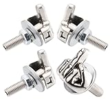 Arenbel Finger Shape License Plate Frame Bolts Nuts Car Tag Screw Fasteners Kit Fit Vehicles Motorcycle Trucks SUV,4Pcs Silver