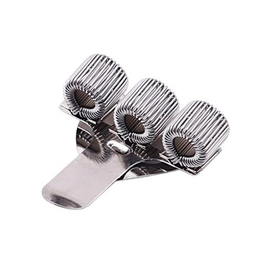 Ogquaton Porte-stylo en métal de qualité supérieure à trois trous avec clip de poche pour bloc-notes et presse-papiers avec ressort adapté à presque toutes les tailles de stylo