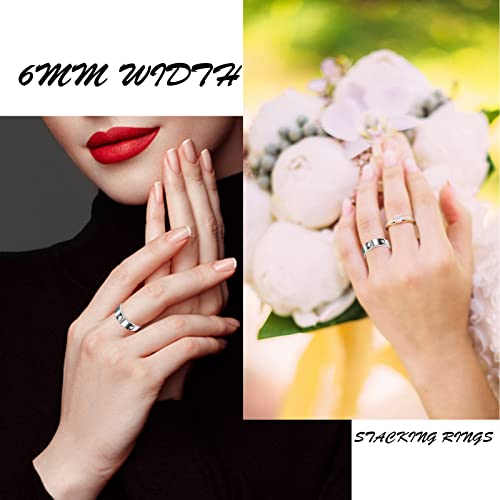 Love Friendship Rings 18K Gold Plated Silver with CZ 6mm Stainless Steel Promise Rings Wedding Band Fashion Love Rings for Her Women Valentine's Day with Gifts Box3