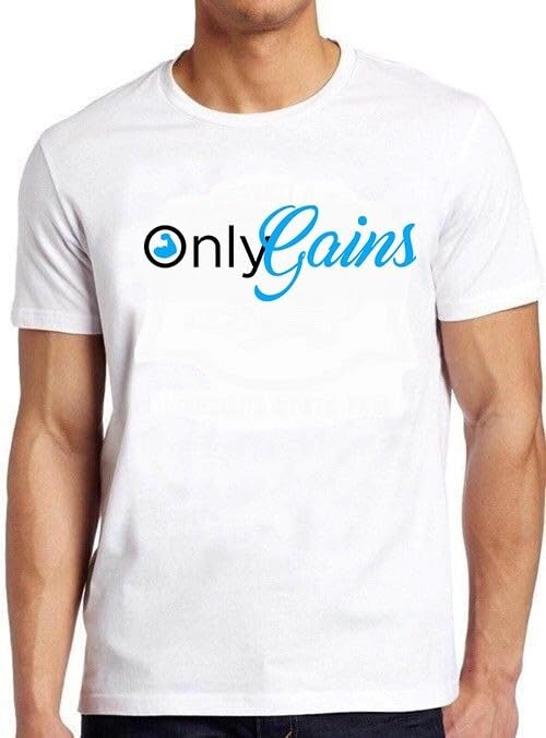 ONLY Only Gains Gym No Pain No Gain Top Cool Meme Funny Gift Tee T Shirt C1149 in neutral