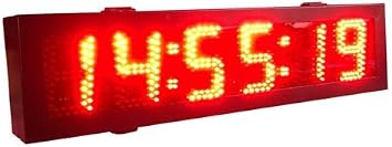Double Sided Outdoor 5" LED Race Timing Clock Countdown or Up Timer 12/24 Hour Display