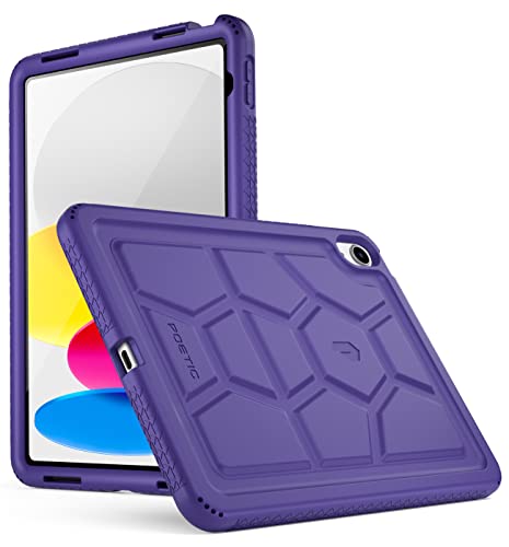 Coque silicone iPad 10e génération Poetic TurtleSkin antichoc violette