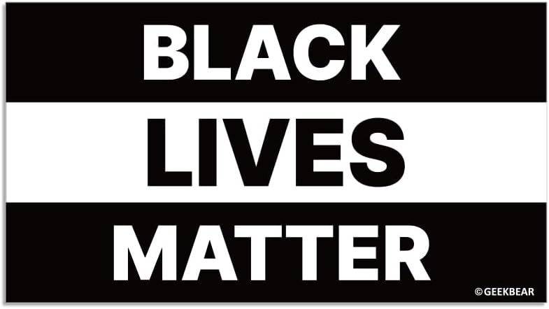 GEEKBEAR Black Lives Matter Car Magnet - Reflective, Weather-Resistant, Eye-Catching - 7 x 4 in (3 Parts)