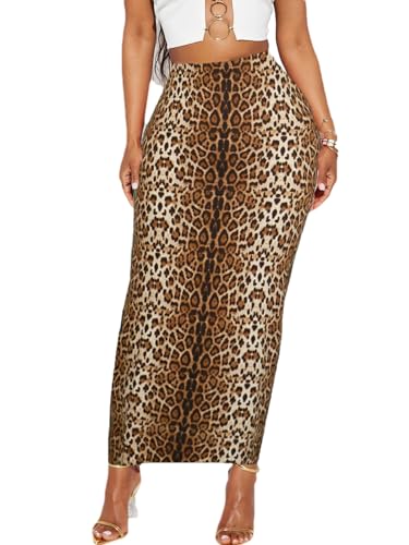 Women's Long Pencil Skirt - High Waisted Summer Fall Y2K Club Bodycon Tight Maxi Skirts2