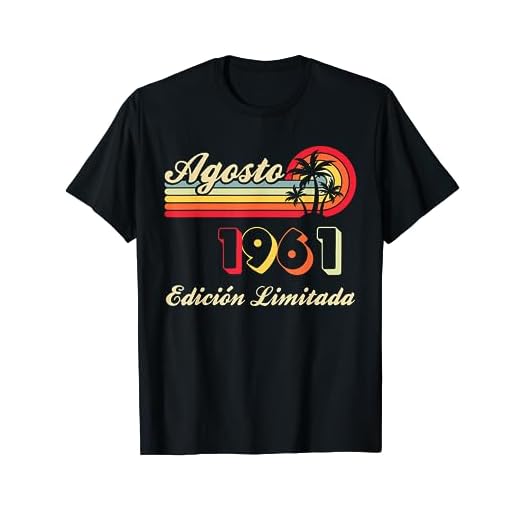 61 Años Cumpleaños Agosto 1961 Hombre Mujer Agosto 1961 61 Camiseta
