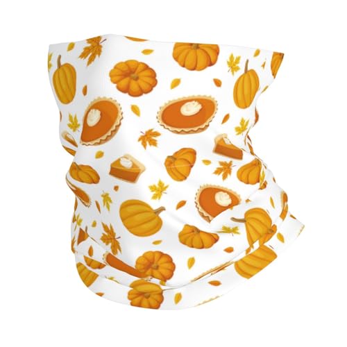 TZTTZT - Polainas de cuello con hojas de arce de calabaza, para hombres y mujeres, bufanda para la cabeza, máscara para el cuello, pasamontañas
