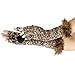 Brown Plush Leopard Gloves – Luxurious & Elegant Design, Ideal For Ultimate Comfort, Style & Warmth - One Size Fits All