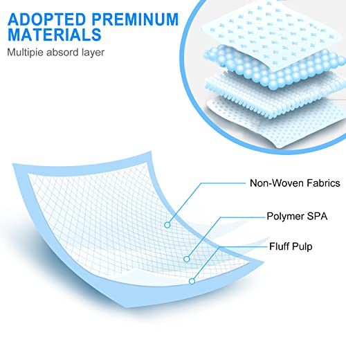 Baby Disposable Changing Pad, 100Pack Soft Waterproof Mat, Portable Diaper Changing Table & Mat, Leak-Proof Breathable Underpads Mattress Play Pad Sheet Protector(13'' 18'') - Thumbnail 4