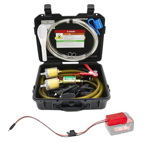 Fuel Transfer Pump Set (30GPH 24V, Pump with Red Adapter)