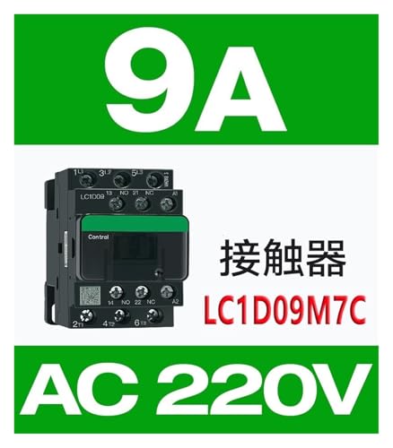 Contacteur LC1D09M7C 9A 220V CA pour circuit électrique triphasé