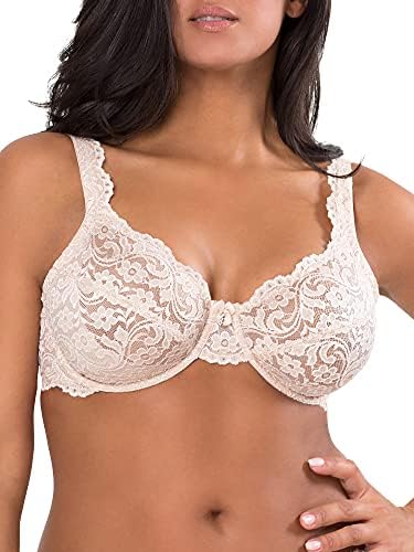 Smart & Sexy womens Plus Size Signature Lace Unlined Underwire With Added Support Bra, In the Buff, 38DDD US