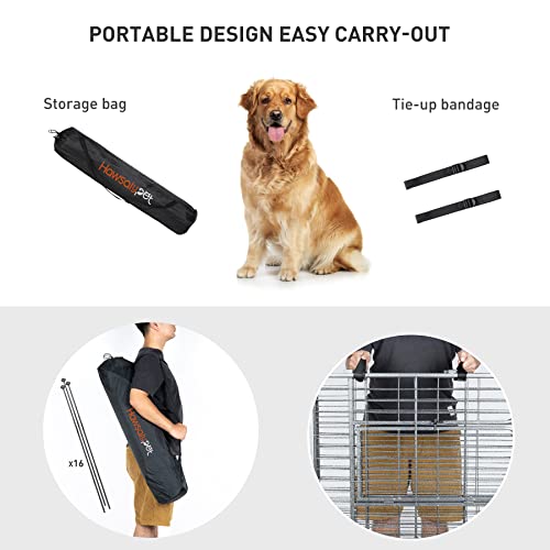 Hawsaiy Dog Fence For The Yard Outdoor Playpen Large Dog 24Inch With Doors 8/16/24/32/40/48 Portable Exercise Fence With Storage Bag For Indoor Travel #TOP3