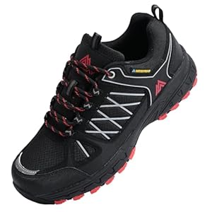 Queday Men’s Waterproof Hiking Shoes Lightweight Anti Slip Outdoor Breathable Hike Trekking Trails Shoe