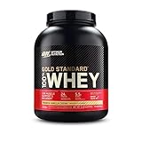 Optimum Nutrition Gold Standard 100% Whey, Proteína en Polvo para Recuperacíon y Desarrollo Muscular con Glutamina Natural y Aminoácidos BCAA, Sabor Crema de Vainilla Francesa, 76 Dosis, 2.28 kg