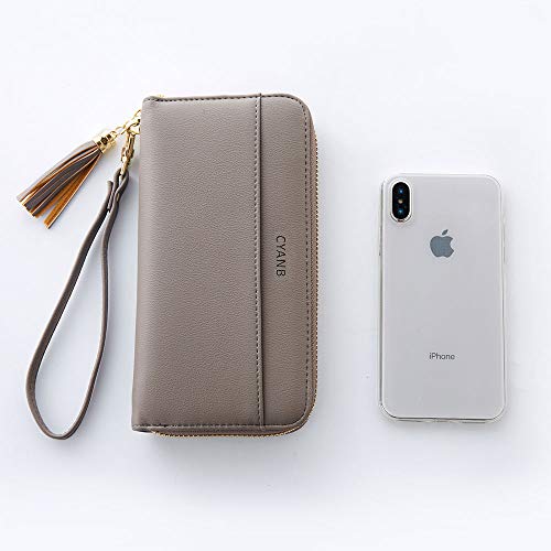 Women Wallets Tassel Bifold Ladies Cluth Wristlet Wrist strap Long Purse2