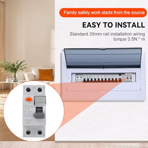Miniatura 5 de Disyuntor Diferencial 40a 30ma Tipo A Interruptor Diferencial Superinmunizado Rccb 2p Ac230v Interruptor De Corriente Residual Disyuntor Magnetotermico Protección De Fugas Gyl10