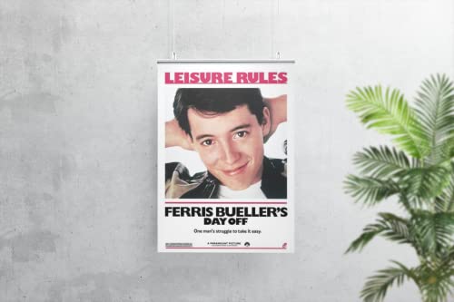 Ferris Buellers Day Off Leisure Rules Old Movie Poster Retro Wall Art Aesthetic Room Decor Vintage 80S Classic Comedy Film One Mans Struggle To Take It Easy Cool Wall Decor Art Print Poster 24X36 #TOP6