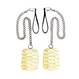 FIRE MECCA Fire Poi Set – 3 Inch Woven Kevlar MoonBlaze Heads – Set of 2 – Custom Length – Twist Link Chain – Flow, Spinning, Circus, Dance Prop – for Festivals & Performances