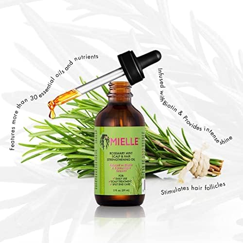 Mielle / rozmaryn miętowy, olejek wzmacniający skórę głowy i włosy, zdrowy wzrost włosów, 59 ml, 3 sztuki