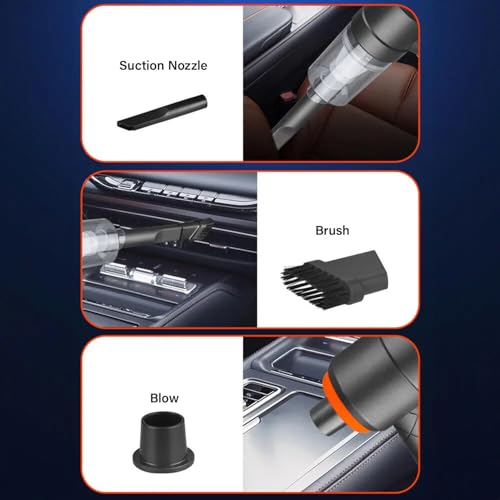 Image of Andrew James Car Vacuum Cleaner 2 in 1 Cordless Handheld Vacuum Cleaner | EVERSYS Portable Mini Vacuum Cleaner with Strong Suction & Blower | Wireless Powerful Car Cleaning Vacuum Cleaner