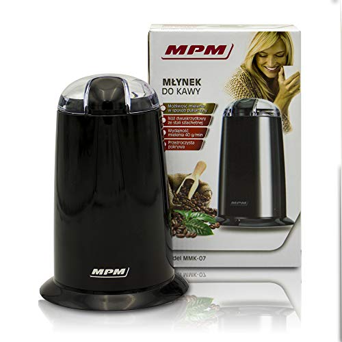 MPM MMK-07/C Molinillo café eléctrico pequeño, Semillas Especias y Frutos Secos, Cuchilla Doble Acero Inoxidable, min… - Imagen 5
